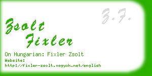 zsolt fixler business card